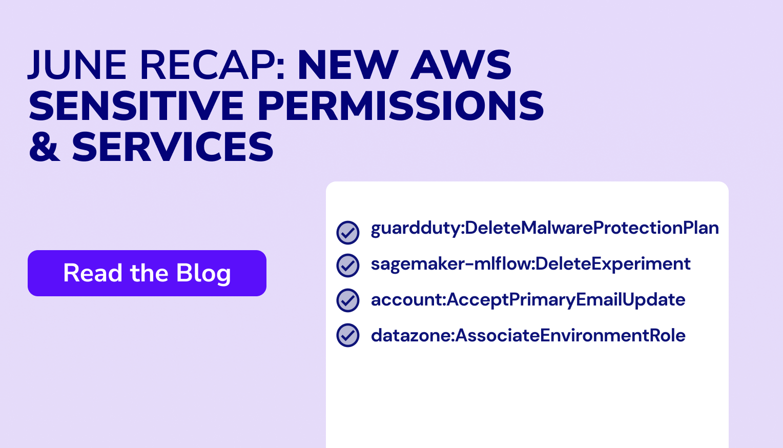 New AWS Sensitive Permissions and Services