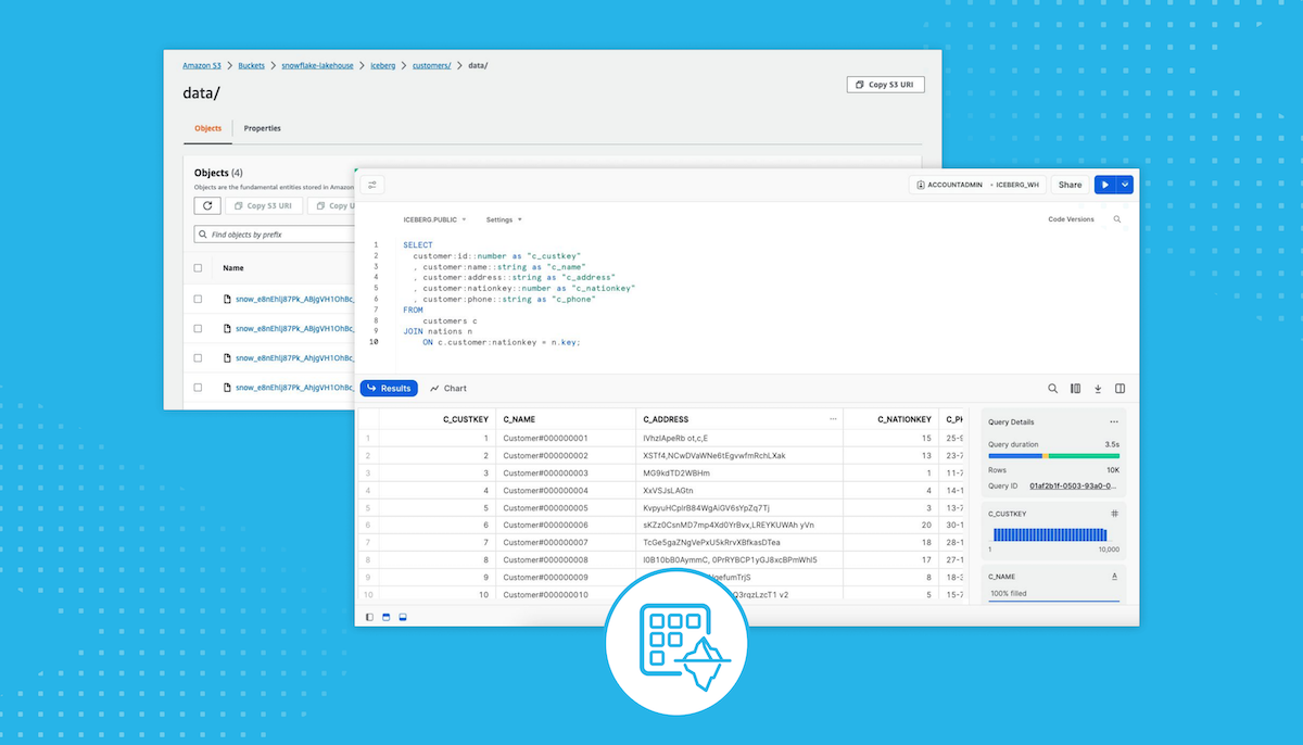 Open, Interoperable Storage with Iceberg Tables, Now Generally Available