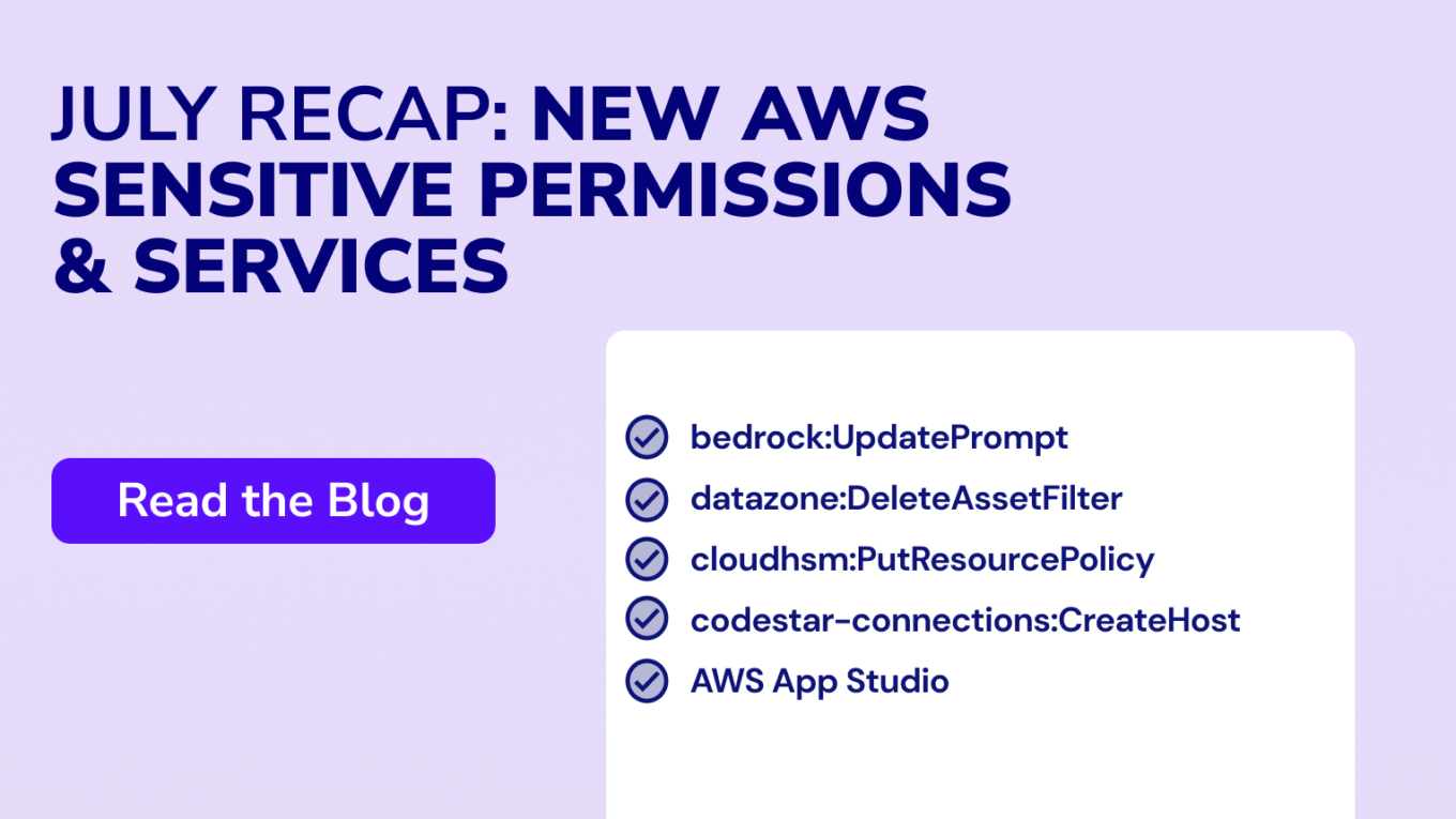 New AWS Sensitive Permissions and Services