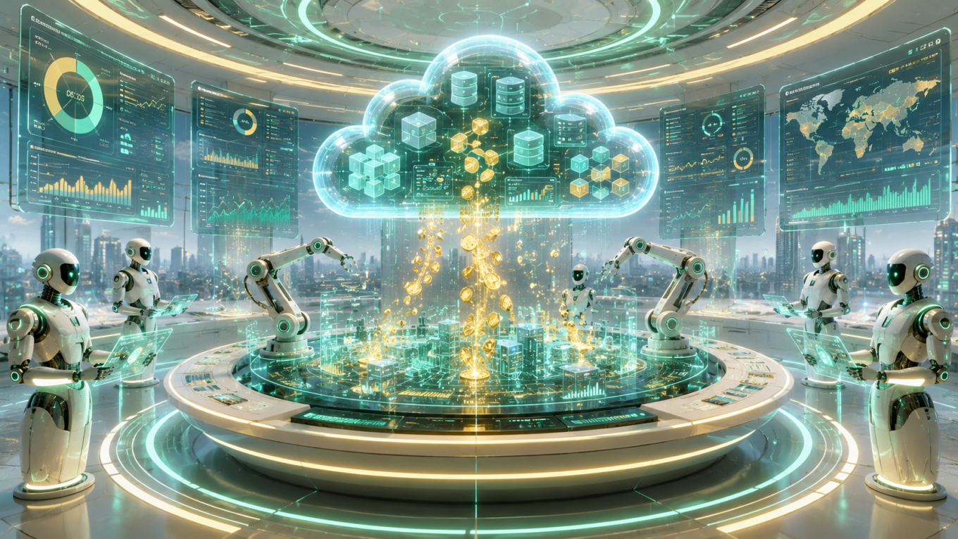 Cloud Cost Optimization Strategies illustrating cloud cost savings, FinOps analytics, resource optimization, budget monitoring, auto scaling, and cloud infrastructure efficiency.